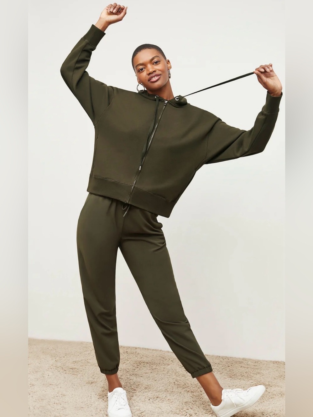 M.M.LaFleur Delaney OrigamiTech Jogger Pants Olive XL Pull On Career Travel